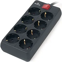 Фільтр-подовжувач мережевий REAL-EL RS-8 Protect 1.8м 8 розеток black
