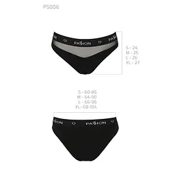 Трусики з прозорою вставкою Passion PS006 PANTIES L, black - мініатюра 6