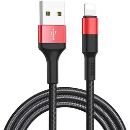 Кабель Hoco X26 Xpress Lightning 1m black red - мініатюра 3