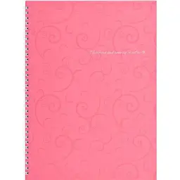 Блокнот Buromax spiral side, А4, 80sheets, Barocco, square, pink (BM.2446-610)