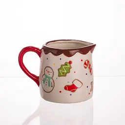 Молочник порцеляновий Yiwu Merry Christmas 350 мл для вершків та молока CR-1-43  - мініатюра 5