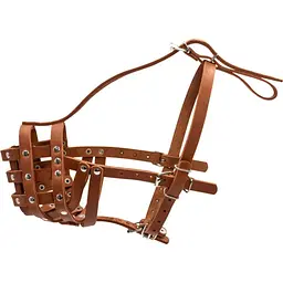 Намордник Collar твердий №7, 38 см, мастино, бульмастиф, ротвейлер великий, коричневий - мініатюра 2
