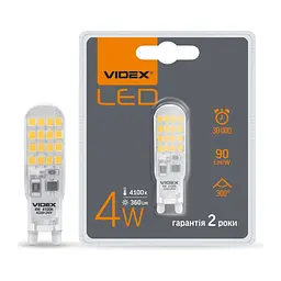 Лампочка Videx G9S 4W G9 4100K (VL-G9S-04224) - мініатюра 2