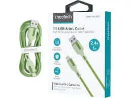 Кабель Lightning Choetech USB 2.0 AM to Lightning 1.0m 2.4A green (XAL-0003-GN-V2) - мініатюра 2
