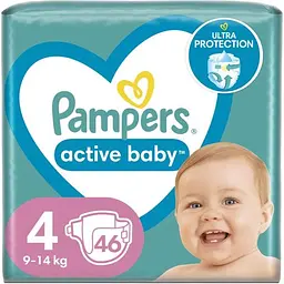 Підгузки Pampers Active Baby 4 (9-14 кг) 46 шт