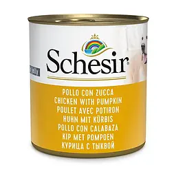 Натуральний вологий корм Schesir Chicken with Pumpkin Шезір курка з гарбузом консерви в желе для собак 285 г (280213)
