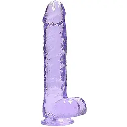 Фалоімітатор Realrock Crystal Clear 9" 22 см фіолетовий