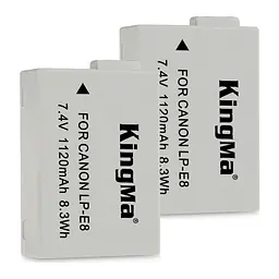 2-Pack KingMa Canon LP-E8 комплект з 2 акумуляторів