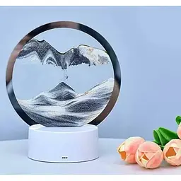 Нічник настільний із рухомим піском та 3D ефектом декоративная лампа - мініатюра 4