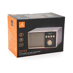 Колонка Kisonli G10 Bluetooth 5.0, 1х5W, 1200mAh, USB/TF/BT/FM/AUX, DC: 5V/1A, Brown, BOX, Q50 - мініатюра 2