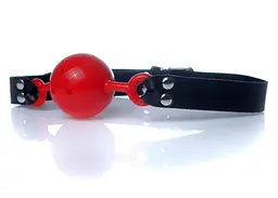 Кляп Fetish B - Series Ball Gag, 4.2 см (чорний з червоним) - мініатюра 2