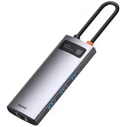 Хаб - конвертер Baseus Metal Gleam Series 6-in-1 Type-C Hub Docking Station CAHub-CW0G