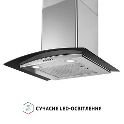 Витяжка декоративна зі склом Perfelli GRASSI 6HMX INOX - мініатюра 4