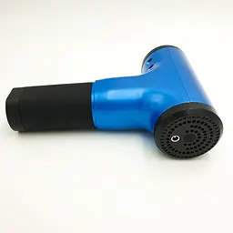 Акумуляторний масажер для тіла м'язовий портативний ручний 4 насадки Fascial Gun MP-320 синій - мініатюра 4
