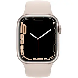 Смарт-годинник Apple Watch Series 7 GPS 41 mm Starlight Sport Band (Grade B) Seller Refurbished - мініатюра 2