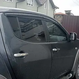Дефлектори вікон вітровики Mitsubishi L200 Triton 2008-2015 Скотч 3M SunPlex (SP-S-68) - мініатюра 2