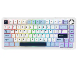 Механічна ігрова клавіатура Ajazz AK-820 MAX PLUS Wireless White RGB Day Dream Switch Hot-Swap 2.4G/Bluetooth/USB