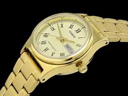 Жіночі годинники кварцові наручні золоті японські оригінальні Casio LTP-V006G-9BUDF (модуль №5237) - мініатюра 2