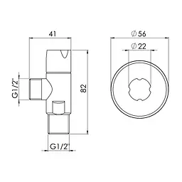 Кран приладовий SD Forte 1/2" ручка "коло" SF342W1515 - мініатюра 3