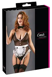 Костюм покоївки Cottelli Collection Costumes Maid Body M чорний - мініатюра 5
