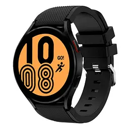 Ремінець для Samsung Galaxy Watch 5 Pro - чорний ширина кріплення 20мм розмір L силікон Watchbands Gear (WB347970) - мініатюра 2