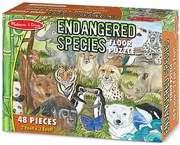Мега-пазл Melissa&Doug Вимираючі види тварин, 48 елементів (MD4437) - мініатюра 2