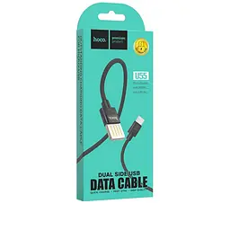 Кабель Hoco U55 Pisces Cable USB to Type-C 2,4A 1m Black - мініатюра 2