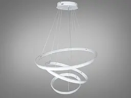 Люстра стельова LED Diasha 5153/800+600+400WH 5153-800+600+400WH, білий, три кільця, для кафе, вітальні, спальні - мініатюра 5