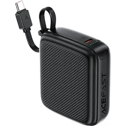 УМБ Acefast 10000mAh 20W PD,QC3.0 USB-C In/Out with build Type-C cable, M15 Black - мініатюра 3