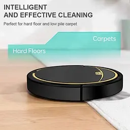 Робот-пилосос Grikey Smarthome Control для сухого та вологого прибирання з пультом управління 2800 Па Чорний - мініатюра 4