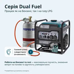 Інверторний генератор газ/бензин Konner&Sohnen 4.2/4.5 кВт KS 4500iG - мініатюра 12