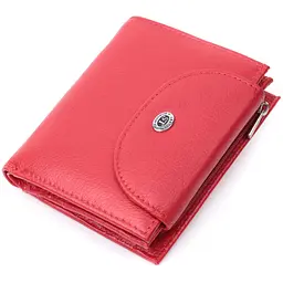 Яскравий жіночий гаманець із монетницею з натуральної шкіри ST Leather 22712 червоний - мініатюра 5