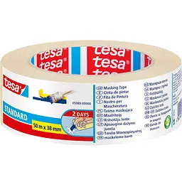 Стрічка малярна Tesa Standard 50 м х 38 мм бежева