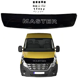 Дефлектор капота мухобійка Renault Master III 2010- (Євро Кріплення) Voron Glass