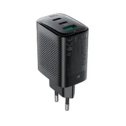 Мережевий зарядний пристрій ACEFAST A108 PD67W GaN (2*USB-C+USB-A) charger Black (6974316284048) - мініатюра 5