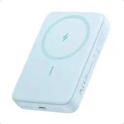 Магнітний Magsafe павербанк Anker A1684 10000 mAh з бездротовою зарядкою для iPhone УМБ блакитний