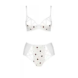 Еротичний комплект з малюнком Passion LOVELIA BIKINI XXL/XXXL, white - мініатюра 3