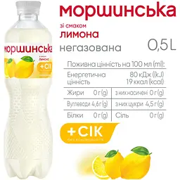 Упаковка напою Моршинська зі смаком лимону негазований 6 л (0.5 л x 12 шт.) - мініатюра 3