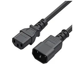 Кабель живлення C13 to C14 1.8m black ColorWay (CW-CBP087-BK) - мініатюра 2