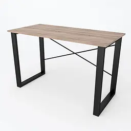 Письмовий стіл Ferrum-decor Драйв 750x1400x600 Чорний метал ДСП Дуб Сонома Трюфель 16 мм (FRD-103133) - мініатюра 2