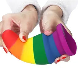Анальна пробка LoveToy Prider 6 16 см (райдужний) - мініатюра 7