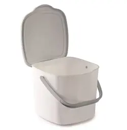 Контейнер для сміття підвісний Snips Kitchen Compost Bin з кришкою та ручкою 3 л білий (8001136907166) - мініатюра 3
