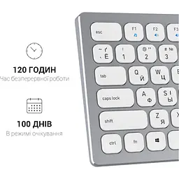 Клавіатура OfficePro SK1550 Wireless White SK1550W [128855] - мініатюра 8