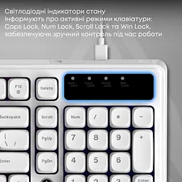 Клавіатура Ajazz AF98 USB UA White (AF98-W) - мініатюра 9