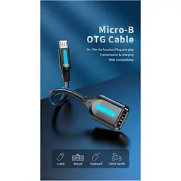 Перехідник Vention Micro-USB — USB-A 0.15 м чорний (CCUBB) [170498] - мініатюра 10