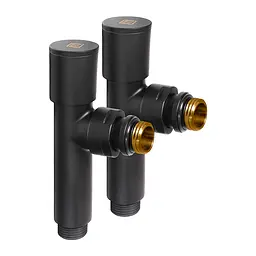 Комплект дизайн кранів Ideale Dante 1/2”x1/2” чорний - мініатюра 2