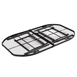 Складний стіл Bo-Camp Woodbine Oval 150x80 cm Black/Wood look (1404230), Коричневий - мініатюра 4