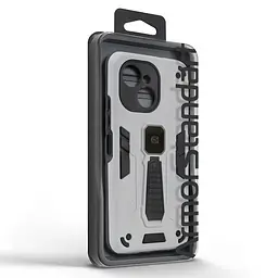 Чехол для TECNO Spark 40C 4G, Proover, серый, с подставкой и магнитом, противоударный, ударопрочный, бронированный, панель-накладка, защита всего корпуса, термополиуретан (TPU) + поликарбонат (PC), ArmorStandart (ARM87284) - мініатюра 3