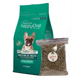Сухой корм для собак happyOne Premium Adult Dog Insect Protein гипоаллергенный с протеином насекомых 1 кг на вес