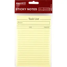 Блок паперу з клейким шаром Axent Task list 100x150 мм 100 аркушів (2480-01-A) - мініатюра 2